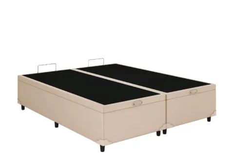 Bau Casal Bipartida Prime Confort 2 x 69x188x44 Corino Bege Issacar Prime
