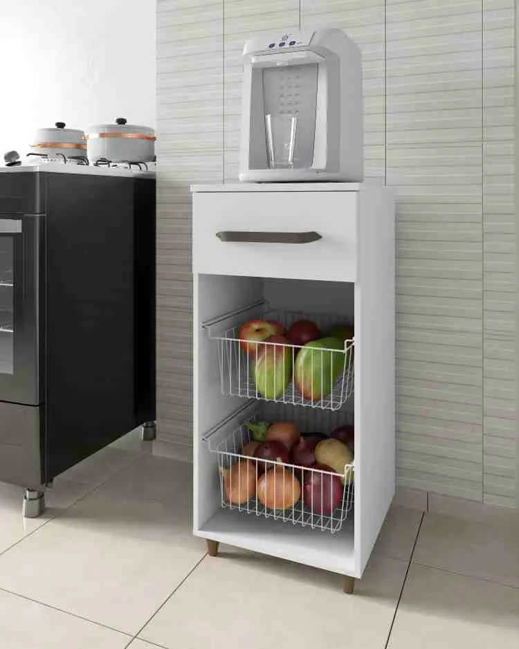 Fruteira Bia Plus 36 1G 2 Cestos Moveis Parana — Branco