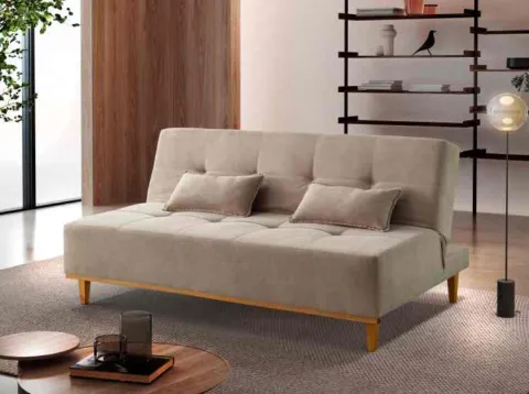 Sofa Cama Dallas Luxo Ref 48 Linho Bege 2302-A Luxury