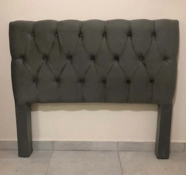 Cabeceira King Hera 193 Veludo Suede Marrom SR Cabeceiras — Veludo Suede - Marrom