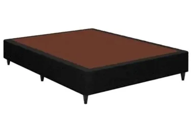 Base Casal Sommier Pop 138x188x23 Suede Preto Ortobom — Base Casal Sommier Pop - 138x188x30