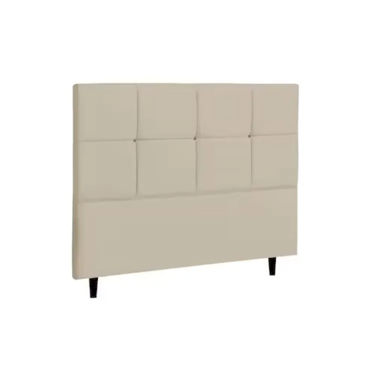 Cabeceira Solteiro Ana 90 SR Cabeceiras — Veludo Suede Bege