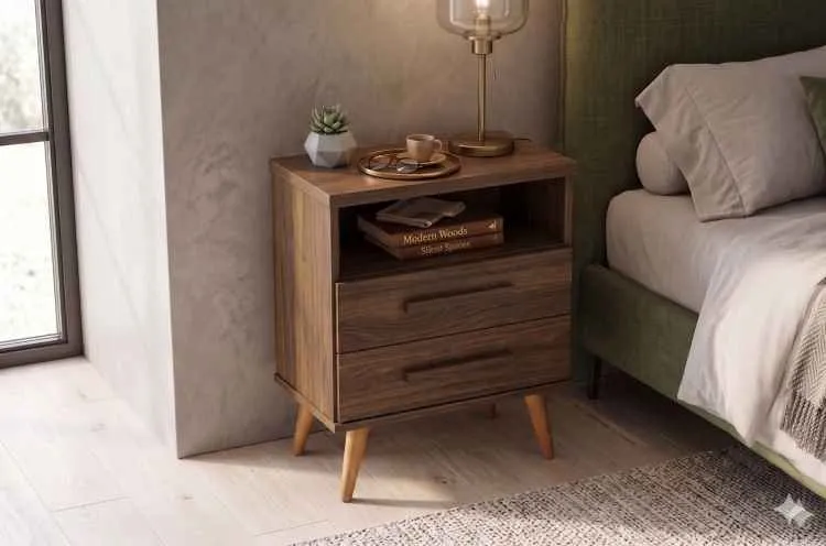 Mesa de Cabeceira Flora 2G J&A Moveis — Jequitibá