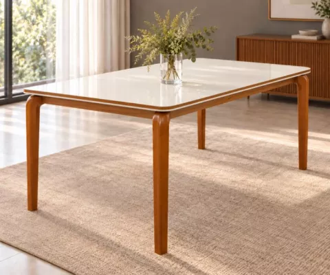 Mesa Ronda 160x90 Cinamomo/Off White Minas Plac