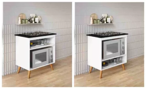 Balcao Parma para CookTop 4 ou 5 Bocas Kaiki