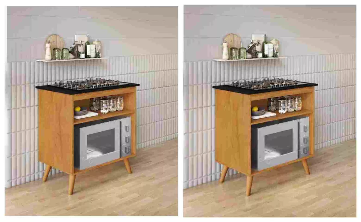 Balcao Parma para CookTop 4 ou 5 Bocas Kaiki — Naturale
