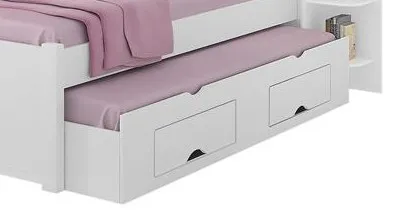 Box Cama Auxiliar Milenio ou Primicia com 2G Castanho D Doro — Cama Auxiliar Milênio - Branco