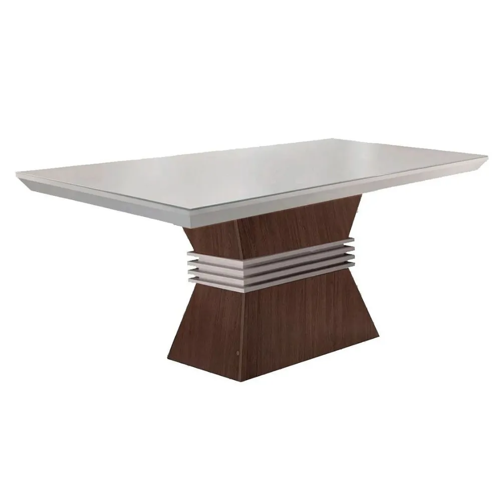 Mesa Agata 120 Tmp MDF Vdr Base Cafe Dt Off White Rufato — Mesa Agata 120 Cafe Off White