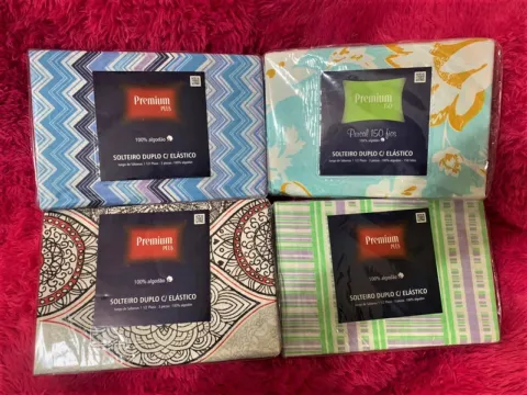 Jogo Lencol Solteiro Dpl Elastico 3Pcs Premium Plus Estamparia