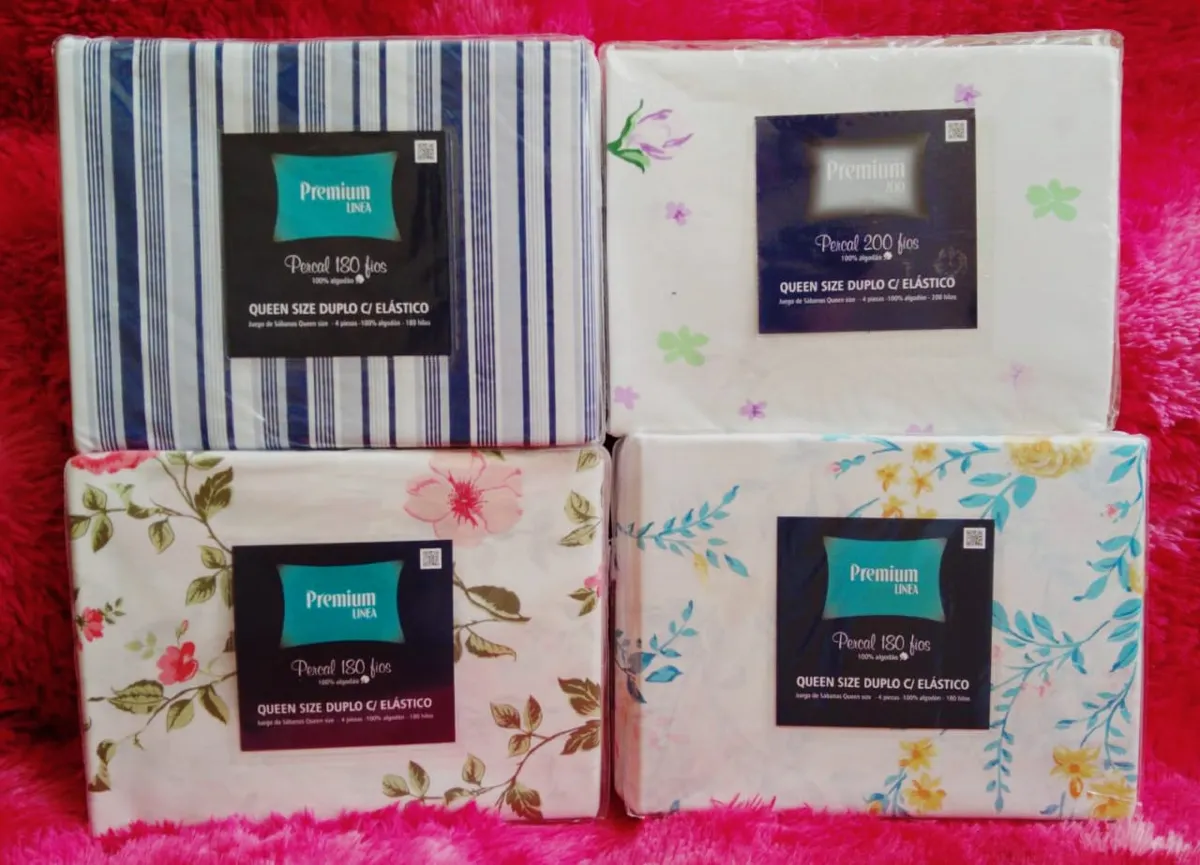 Jogo Cama King Percal 180F 4Pcs Premium Linea Estamparia — Jg Queen  Estampas Diversas