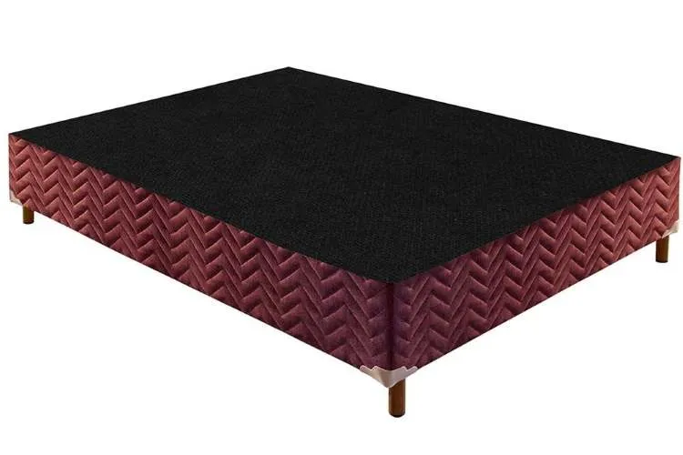 Base Casal Sommier Esplendido 138x188x30 Bordo Paropas — Base Casal/Bordô