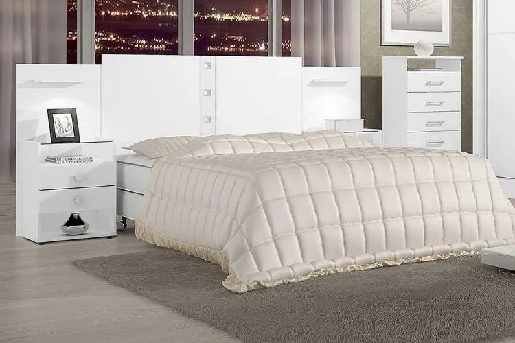 Cabeceira Box Casal.Queen Rubi 140.160 Ipe D Doro — Branco