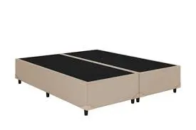 Base Casal Bipartida 2x69x188x40 Corino Bege SR Movelaria — Bse Casal Bipartida - Corino Bege