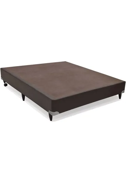 Base Solteirao 110x188x38 Corino Bege SR Movelaria — Base Solteirão -Corino Marrom