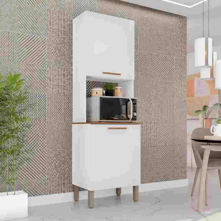 Cozinha Valencia 4Pecas Visualizacao Branco Salleto — Torre Quente New Valência - Branco