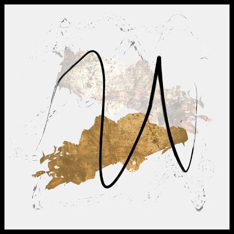 Quadro Abstrato TOP3308 com Vidro 73x73cm Top Art — Abstrato TOP 2642