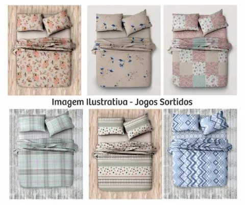 Jogo Cama Casal Color Art 4Pcs Sortidas Corttex