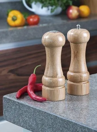 Conjunto Moedor Pimenta e Saleiro Bamboo Metalurgica Mor