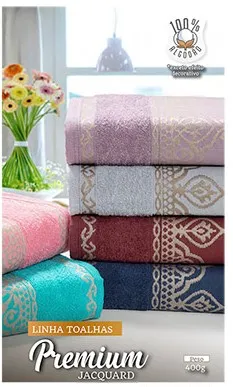 Toalha de Banho Premium Jacquard Cores Sortidas Edromania — Toalha Banho Premium Sortidas