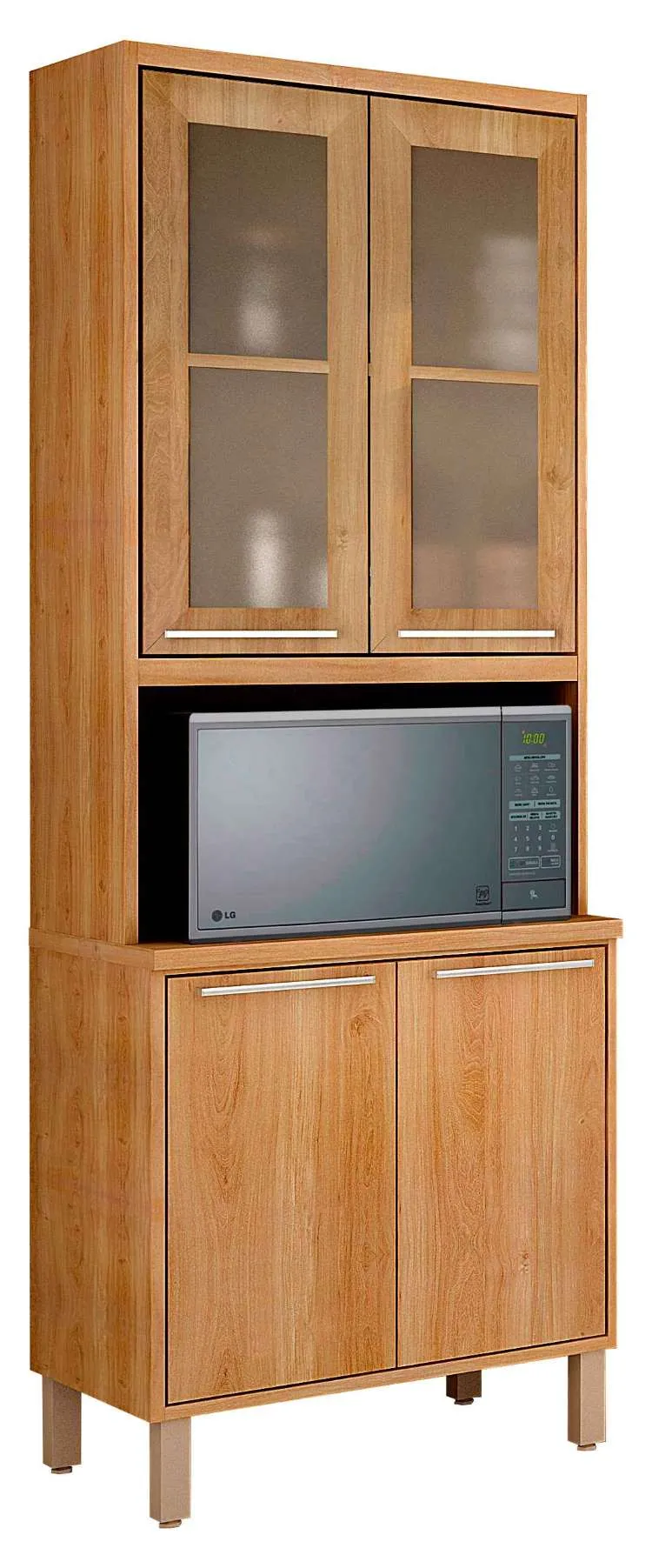 Torre Quente Cozinha Paris 4P1N2Vidro Reflecta Branco Salleto — Torre Quente 4P1N2V Reflecta Carvalho