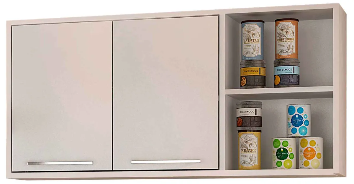 Torre Quente Cozinha Paris 4P1N2Vidro Reflecta Branco Salleto — Aereo 120 2P2N Branco
