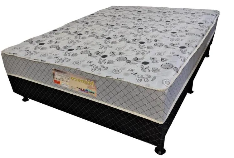 Colchobox Solteiro Monaco 88x188x40 Alto Nivel — Colchobox Solteiro Monaco Branco/Preto