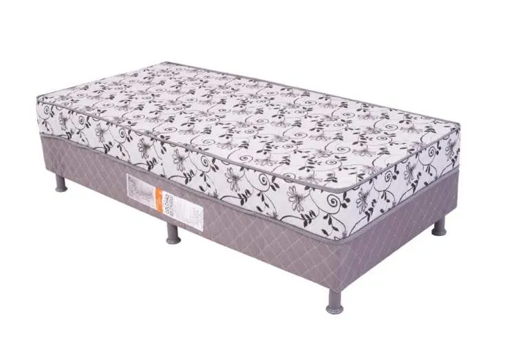 Colchobox Solteiro Gardenia 88x188x40 Bonaflex — Colchobox Solteiro Gardenia Branco/Preto