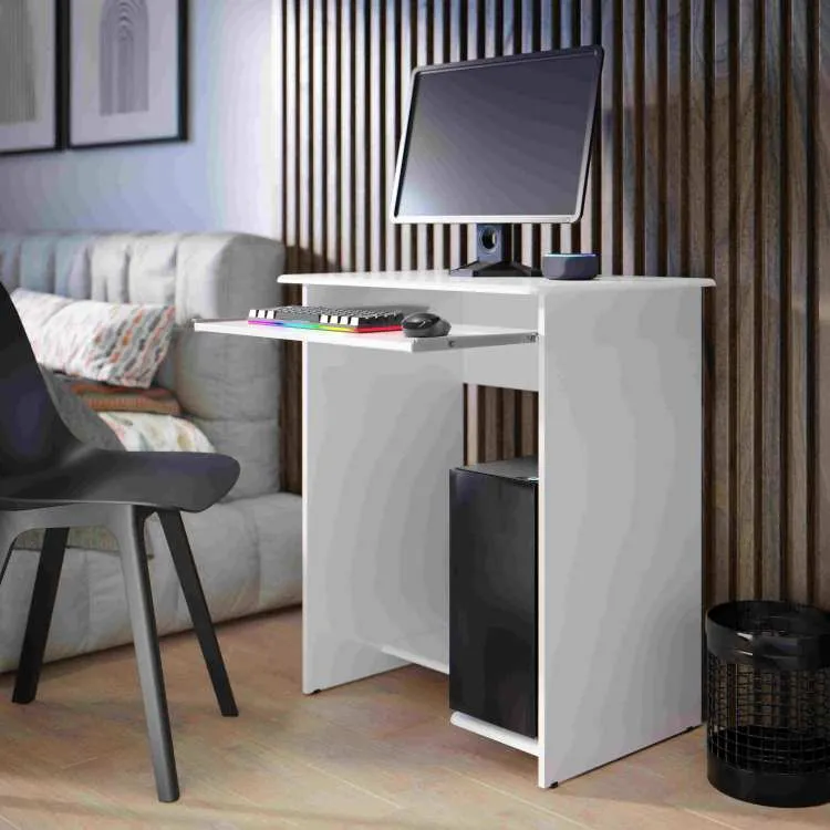 Mesa de Computador Pratica EJ Moveis — Branco