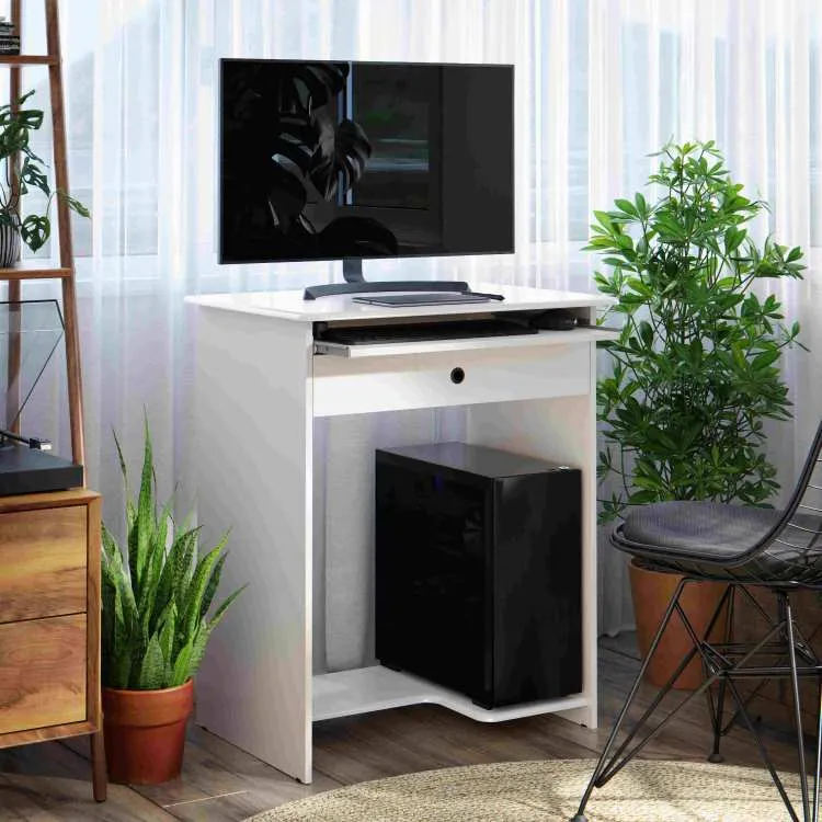 Mesa de Computador Pratica EJ Moveis — Branco
