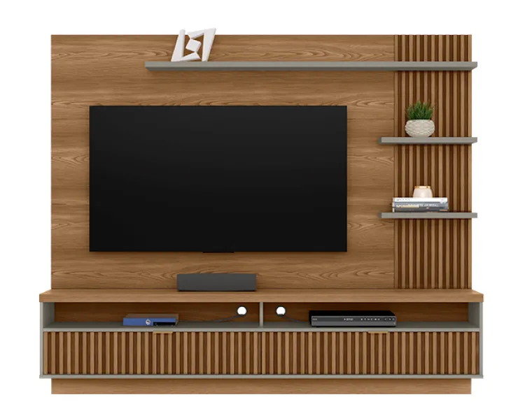Painel Home Araruna Amendoa.Titanio Linea Brasil — Amendoa/Titânio