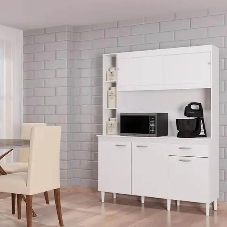 Kit Cozinha Duda 140 5P1G Poquema — Branco