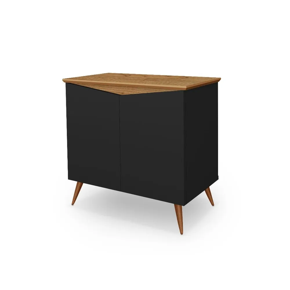 Buffet Aparador Encanto 2Pts Off White Freijo Maria M — Preto/Nature