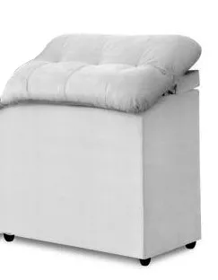 Cabec Solteiro Madri Encosto Reclinavel Corino Preto Bonan — Cabec Solteiro Corino Branco