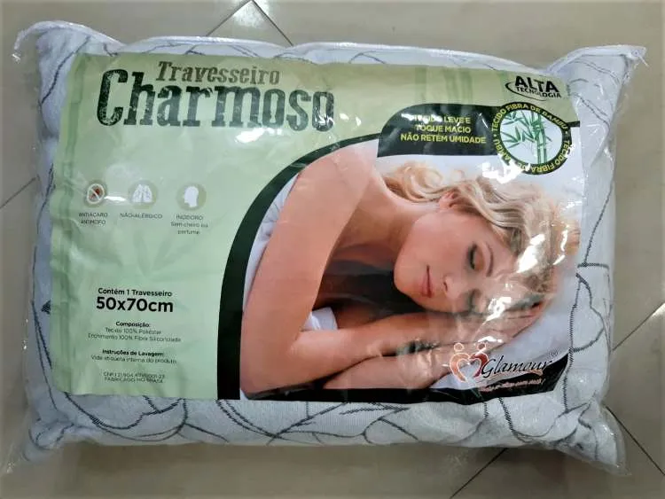 Travesseiro Charmoso Fibra de Bambu 50x70 FFT Fabril — Travesseiro Charmoso 50x70