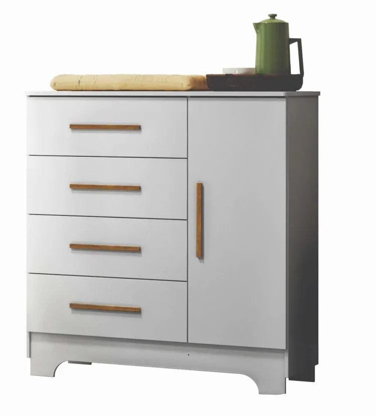 Comoda Star 4G1P Branco.Ipe Tigus — Branco
