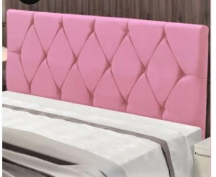 Cabeceira King Bia 195 Veludo Luxor Rose 2300 SR Cabec — Cabeceira King Luxor Rose